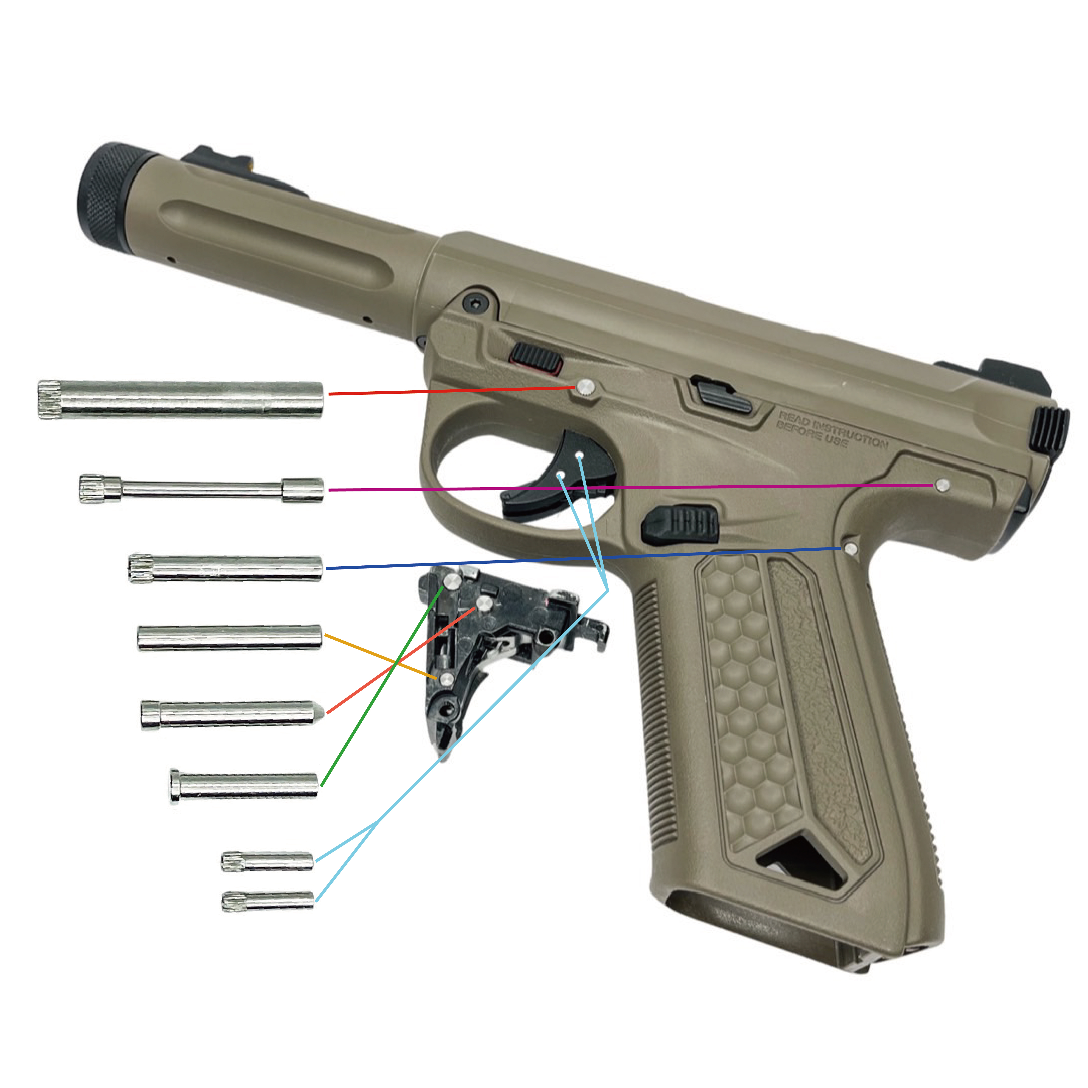 Ukázka umístění čepu (stříbrné provedení)